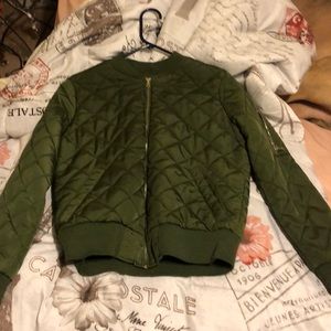 Green flight jacket